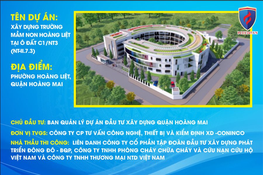 Thi công hệ thống PCCC Trường Mầm non Hoàng Liệt