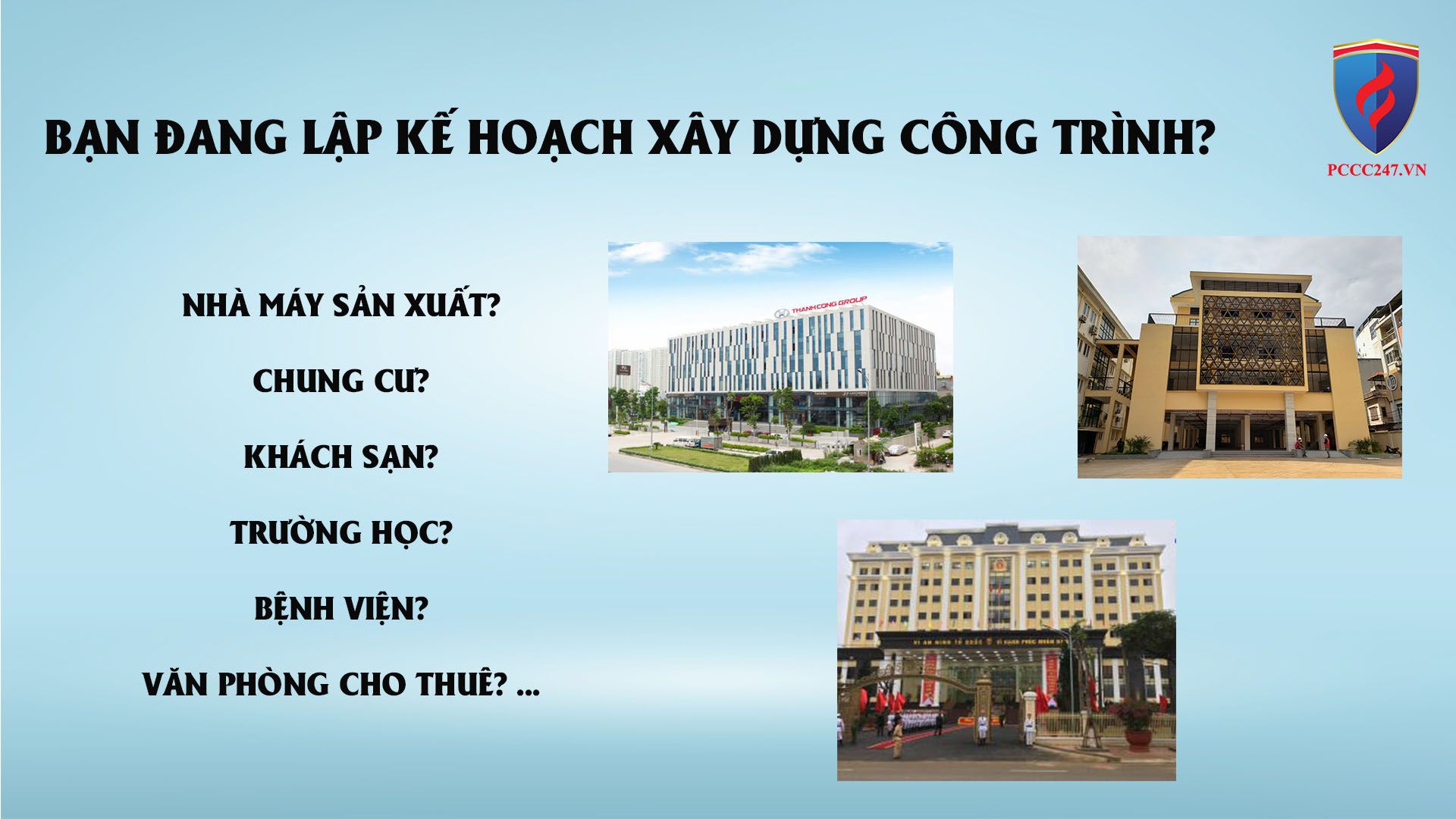 Giải pháp tư vấn thiết kế, thi công hệ thống pccc