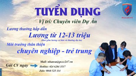 Pccc247.vn Tuyển dụng Chuyên Viên Dự Án